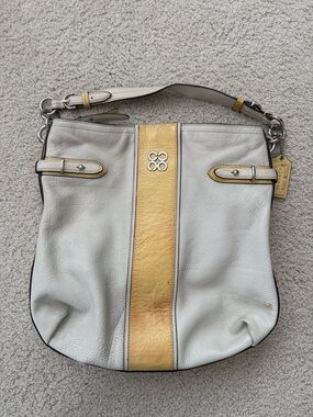 Coach Colette Hobo leather slouchy top zip bag